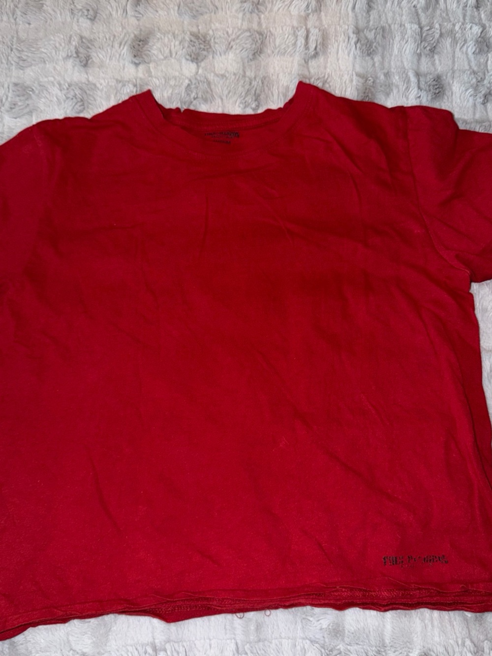 True Religion Men's Red Short Sleeve Crew Tee
